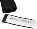SmartSign (Pack of 25) 3 x 8 inch Flexible 'C' Channel Shelf Label Holders with Inserts, 62.5 mil Magnetic Material, Black, Made in USA