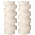Fainne 18 Rolls Masking Tape Bulk 1.41 Inch Beige Wide Thin White Color Painters Tape for Painting Home Office School Stationery, 1.41 Inches x 55 Yards