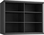 Rresyet 47.2" Wide Bookcase, 3-Tier Bookshelf Open Storage, 37" Tall Floor Standing Indoor Furniture, Book Cases for Home School Library Office Bedroom Kids, Black