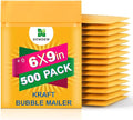 Kraft Bubble Mailers [500 Pack] Shipping Mailing Packing Padded Envelopes #0 (6" x 9")