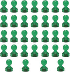 MHDMAG Magnetic Push Pins Powerful Push Pin Magnets for Fridge Whiteboards Calendars Maps in School & Office Pack of 32,Green