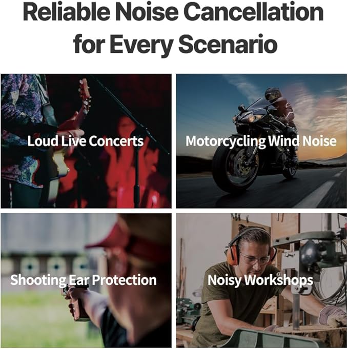 AZLA POM1000 II – Noise Cancelling Ear Plugs for Sleeping, Airplane Travel, Motorcycles, Shooting, Concerts – 35dB Hearing Protection, Adjustable Vent, Metal Case, 6 Ear Tips