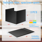 2 Pack Black Desk Dividers for Students, Waterproof Plastic Study Boards, Durable Exam Privacy Shields, Classroom Privacy Folders, Ideal School Supplies for Focused Learning (2 Pack)