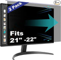 Pozlle [2 Pack Computer Privacy Screen Shield Compatible for 21.5/22 Inch 16:9 Widescreen Desktop Monitor - Anti Glare & Blue Light Filter - Hanging Design for Easy On/Off