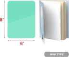 Mint Green Mini Desktop Pure Glass Whiteboard, Small Slope Slick Desk Whiteboard Glass, Desk White Board, Desktop White Board Dry Erase, Stenography Artifact for Office Homeschooling Décor, 8x6 inch
