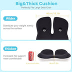 OVRST Seat Cushion,Office Chair Memory Cushion, Ergonomic Design, Relieve Sciatica and Long-Term Sitting Pain, Suitable for desks, car Seats, Games, wheelchairs