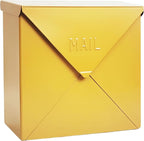 NACH Mailboxes for Outside Wall Mount, 10 x 10 x 4 inch, Yellow Mail Boxes for House Outside, Waterproof Mailboxes for Outside - Chicago Style Mail Box