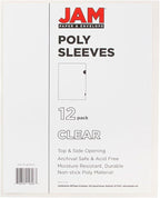 JAM PAPER Plastic Sleeves - Letter Size - 9 x 11 1/2 - Clear Project Pockets - 120 Bulk Page Protectors/Pack
