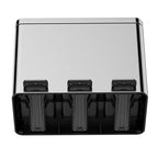 OUTLANE 60L 3-Compartment Stainless Steel Recycling Bin, Step Pedal, Quiet Close, Removable Liners, Fingerprint Resistant, Indoor Waste Bin for Home/Office, 37.6x63x58cm
