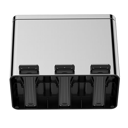 OUTLANE 60L 3-Compartment Stainless Steel Recycling Bin, Step Pedal, Quiet Close, Removable Liners, Fingerprint Resistant, Indoor Waste Bin for Home/Office, 37.6x63x58cm
