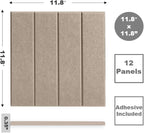DECORITA Felt Bulletin Board Tiles | Modern Cork Board Alternative | Large Cork Boards for Walls | Aesthetic Felt Wall Panels for Office & Home Decor | Pinboard & Photo Board (12-Pack) | Camel