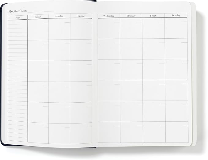Wykeham's Executive 2026 Undated Daily Journal Planner – Customization Available (Personalized Royal Blue, 8.5"×5.5" - Undated)