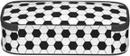 Soccer Texture Pencil Case Big Capacity Storage Pencil Pouch Stationery Bags With Zipper Portable Pen Holder Box Organizer For Boys Girls Teens Student College School Office Supplies