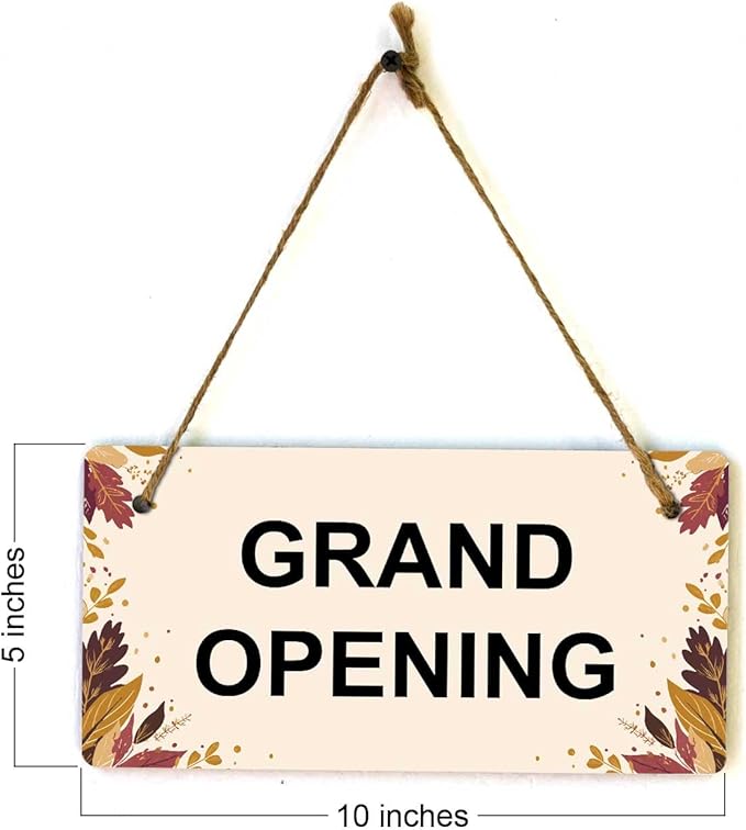 Signs ByLITA Autumn Leaves Personalized Hanging Wall or Door Sign (5 x 10") | Custom Signage for Your Home & Business