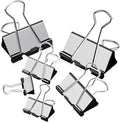 Binder Clips Assorted Sizes Paper Clamps, XLarge, Large, Medium, Small, Mini, 100Count Black Paper Clips Office File Supplies, Meet a Variety of use Scenarios