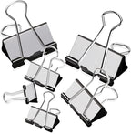 Binder Clips Assorted Sizes Paper Clamps, XLarge, Large, Medium, Small, Mini, 100Count Black Paper Clips Office File Supplies, Meet a Variety of use Scenarios