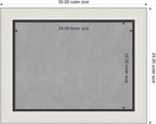 Amanti Art Silver Framed Magnetic Board 24x30 Medium Vision Board for use with Magnets, 100% Metal Sheet to Display Items as Office Decor or for Home Organization in mudroom, Kitchen or Kids Room