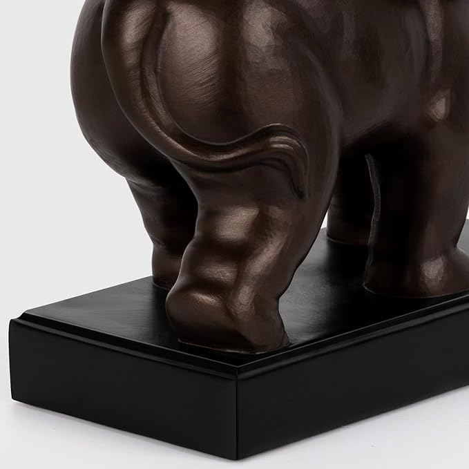 MXARLTR Elephant Decorative Bookends, Bookends for Shelves, Book Ends for Heavy Books with Anti-Slip Pad for Book Lovers Heavy Book Holder for Home Office Decor (Bronze)