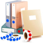 PARLAIM 2 Rolls 2000PCS 3/4" Round Circle Color-Code Dot Stickers,2 Color Style Colorful Coding Label Sticker for Home Office Classroom (Red +Blue)