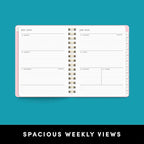 PAPERAGE 2026 Weekly & Monthly Planner, 12 Months (January 2026 - December 2026), 6.6 in x 8.1 in, Spiral Bound 2026 Planner with Weekly, Monthly & Yearly Views, Note Pages & Inner Pocket – Slate