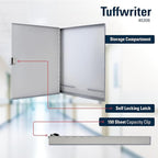 Saunders Metal Clipboard with Storage, Silver Single Layer Nursing Clipboard Folio, Letter Size Paper Organizer, Slim Steel Clip, Side-Open Form Holder for Office, School & Work - Made in USA
