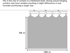 Hoeflife Room Divider Curtains Blackout Floor to Ceiling Curtain with Hook Wall Mount Sliding Door Curtains Ceiling Mount Extra Wide Curtain Wall Divider for Room Separation (Beige, W100 x H84 Inch)