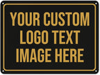 Custom Metal Sign - Personalized With Text, Photo, Logo - Indoor/Outdoor Use - 12"x16"
