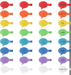 Trilancer Cord Labels Cable Label, Multicolored Handwriting Cord Tags - Speech Bubbles Tags for Organizing Wires and Identification, Reusable with Multiple Uses - 32 PCS