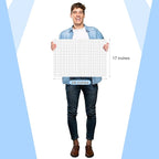 Fuyoooo 25 Sheet Graph Paper Pad 24" x 17" Large Graph 1" and 1/4" Ruled Grid Paper for Engineer Architect Designer Mathematician Draftsmen Sketch House Commercial Building Plan Drafting(White)