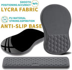 Hokafenle 2 in 1 Ergonomic Mouse Pad Wrist Support & Wrist Rest for Computer Keyboard Set, with Relieve Carpal Tunnel Pain Massage Bulge and Full Memory Gel Design (2In1 Set, Dark Gray)