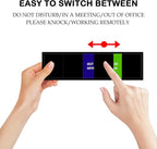 Office Door Sign,Do Not Disturb/Please Knock/Out of Office/in a Meeting/Working Remotely Sign, That Lets Others Know Whether You're Available Or Not For Business-Acrylic,(10" X3", Black)