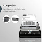 BETCKEY - Compatible DYMO 1744907 (4" x 6") Shipping Labels, Perforated, Compatible with DYMO Labelwriter 4XL Rollo & Zebra, NOT Fit 5XL [10 Rolls/2200 Labels]