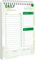 To Do List Notebook Daily Planner A5 CheckList Pad 52 Sheets, 5.9" x 8.2" Daily Schedule Goal and Tasks Setting Notepad Productivity Planner, Spiral Appointment Organizers, A5-LG