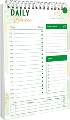 To Do List Notebook Daily Planner A5 CheckList Pad 52 Sheets, 5.9" x 8.2" Daily Schedule Goal and Tasks Setting Notepad Productivity Planner, Spiral Appointment Organizers, A5-LG