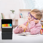 H4D 4x6 Index Card Holder with 100 Heavyweight Ruled Index Cards and 25 Plastic Dividers, Black