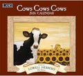 Lang Cows Cows Cows 2026 Wall Calendar – 13.4" × 12", 12-Month Calendar with Stapled Binding, Linen-Embossed Art by Lowell Herrero, Whimsical Farm Animal Imagery