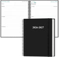 2026-2027 Planner - 18 Months Weekly & Monthly Planner from January 2026 - June 2027, Spiral Planners 2026-2027 with Elastic Closure, Inner Pocket, Medium 8.5" x 11", Black