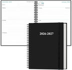 2026-2027 Planner - 18 Months Weekly & Monthly Planner from January 2026 - June 2027, Spiral Planners 2026-2027 with Elastic Closure, Inner Pocket, Medium 8.5" x 11", Black