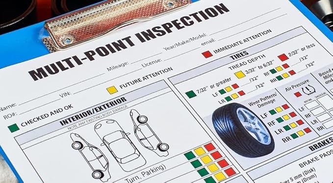 Visual Vehicle Inspection Report – 2-Part Carbonless Vehicle Checklist, Snap-Out Auto Service Forms, Fleet Maintenance Logs, Car Checkup Sheets - White & Canary 8.5"×11" - Pack of 750