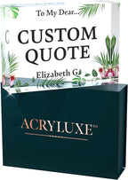 Personalized Gifts, Custom Quote Block Letter Board,Crystal-Clear Acrylic with Gift Box,17 Styles, Holiday and Christmas Gift for Mom, Dad, Girlfriend, Him or Her, Husband, Wife (5"x7, Garden)