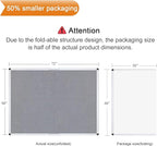 VIZ-PRO Large Fabric Bulletin Board/Foldable Notice Board Felt Gray, 72 X 48 Inches, Silver Aluminium Frame