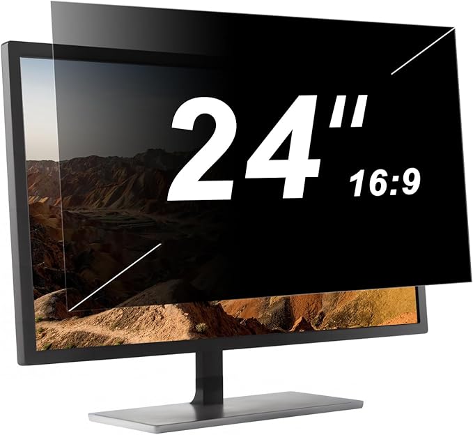 NeoBluTech 【20 Pack】 24 Inch Privacy Screen Protector for 16:9 Widescreen Monitors Desktop Anti-Glare Blue Light Filter Anti-Spy Film Relieves Eye Strain Easy Install