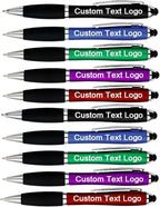 HEYZARDA Personalized Pens with Name Text Icon Logo Engraved for Business Office Custom Ballpoint Pen 50 100 Pcs Optional, Random