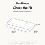 BLUE GINKGO Desk Tray – Korean-Made Organizer for Notes, Pens, Pencils, and Accessories (Double-sided, White)