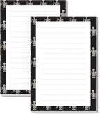 SXboxing Sticky Notes 4X6 Inches, 2 Pack Large Cute Self-Stick Pads, Bright Funny Memo Pads Easy to Stick for Home, Office Cute Rock Skulls