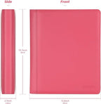 Sibonic 9 Pocket TopLoader Binder, Holds 360 3”x4” Toploader Hard Cases, Sleeves Card Collection Binder, 20 Double Sided Pages, Compatible with Trading & Sports Holder - Pink