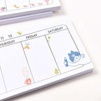 Weekly Organizer Long Strip Planner Notebook Pads Random Patterns for Goal Tasks Ideas Notes
