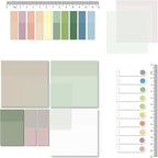 BAYTORY 700 Sheets Transparent Sticky Notes, Clear Waterproof 3 x 3 inch See Through Memo Pad, Self-Adhesive Translucent Writable Index Tabs for Annotating Books, Office & School Study Supplies
