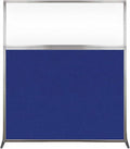 Versare Hush Screen Portable Room Divider | Workstation Wall Divider | Freestanding Privacy Hush Panels | Clear Windows | Fabric Office Divider Screen | Great for Room Separation