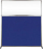 Versare Hush Screen Portable Room Divider | Workstation Wall Divider | Freestanding Privacy Hush Panels | Clear Windows | Fabric Office Divider Screen | Great for Room Separation